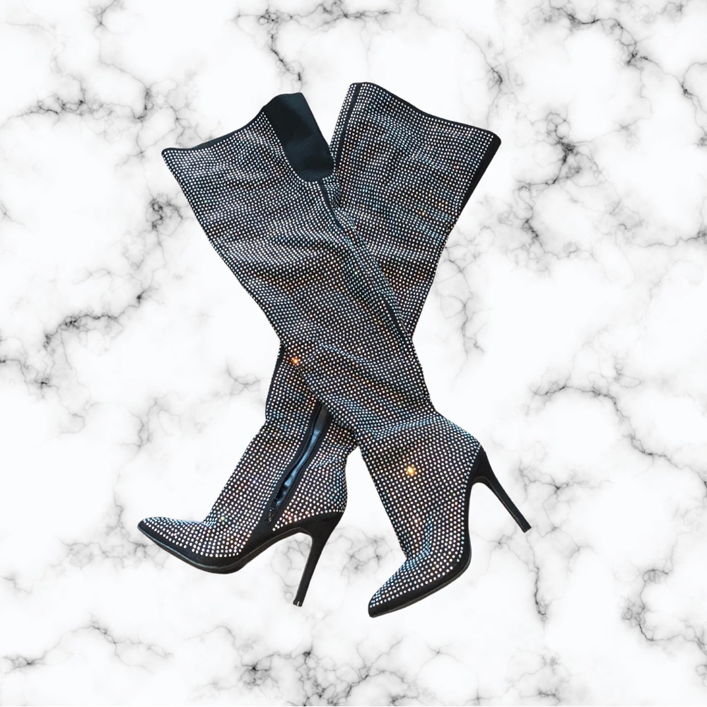 Thigh High Sparkly Heels